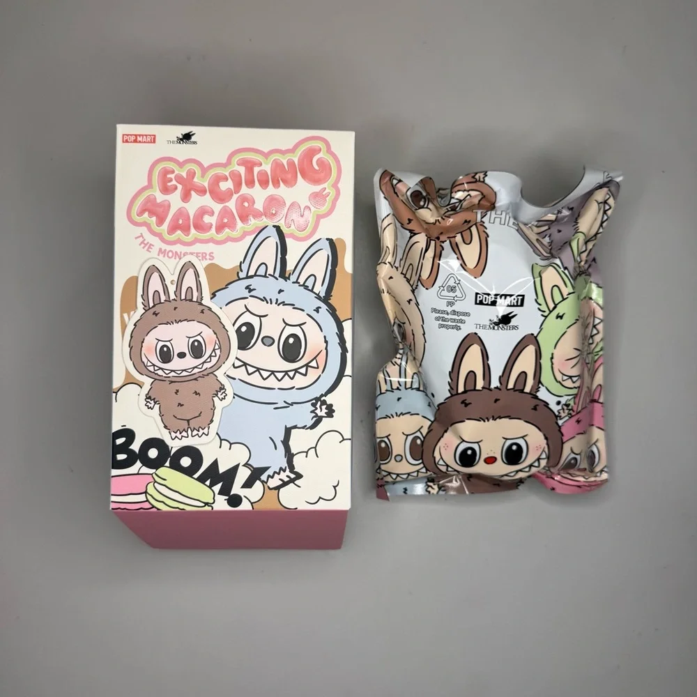 POP MART The Monsters Exciting Macaron Vinyl Plush TOFFEE Labubu - Picture 3 of 10